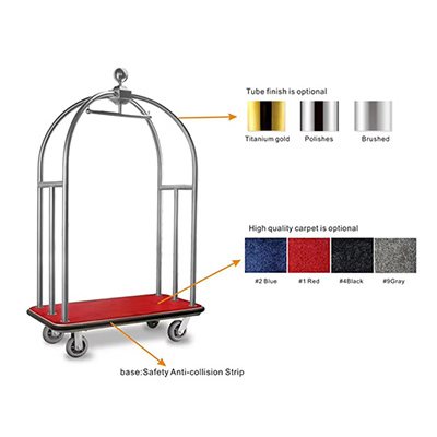 The Role of Hotel Lobby Metal Luggage Trolley in Modern Hotels