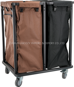 Hotel Steel Laundry Trolley With Wheels Hotel Laundry Cart Foldable Laundry Cart