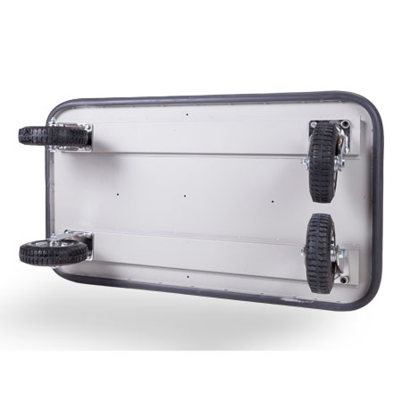 Hotel stainless steel wheeled luggage bellman trolley for guest