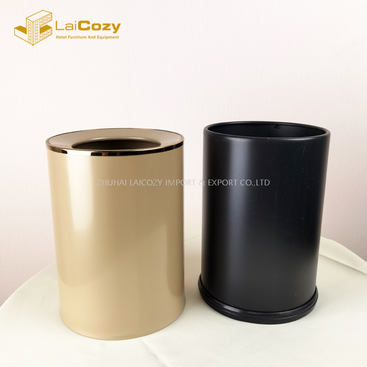 Luxury Rose Gold Stainless Steel Round Indoor Dustbins