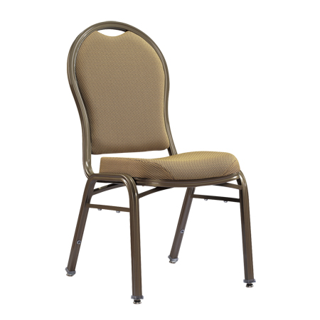 aluminium chair with curved seat
