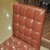 hotel Deluxe steel brown PU seat banquet chair 