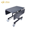 Hotel wooden folding restaurant rectangle hot food room service trolley 