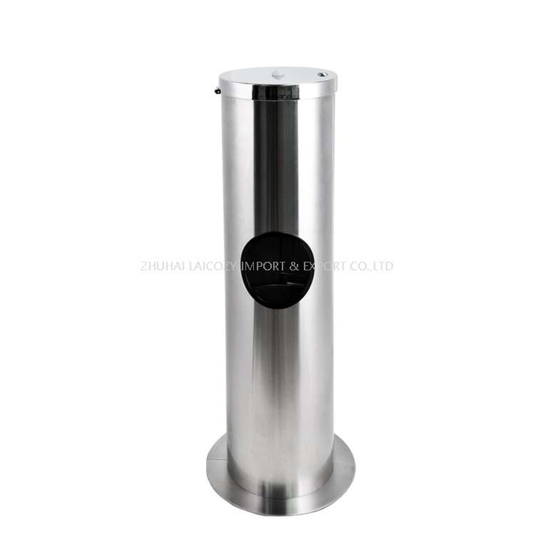 Stainless Gym Hand Sanitizing Wet Wipe Dispenser Stand