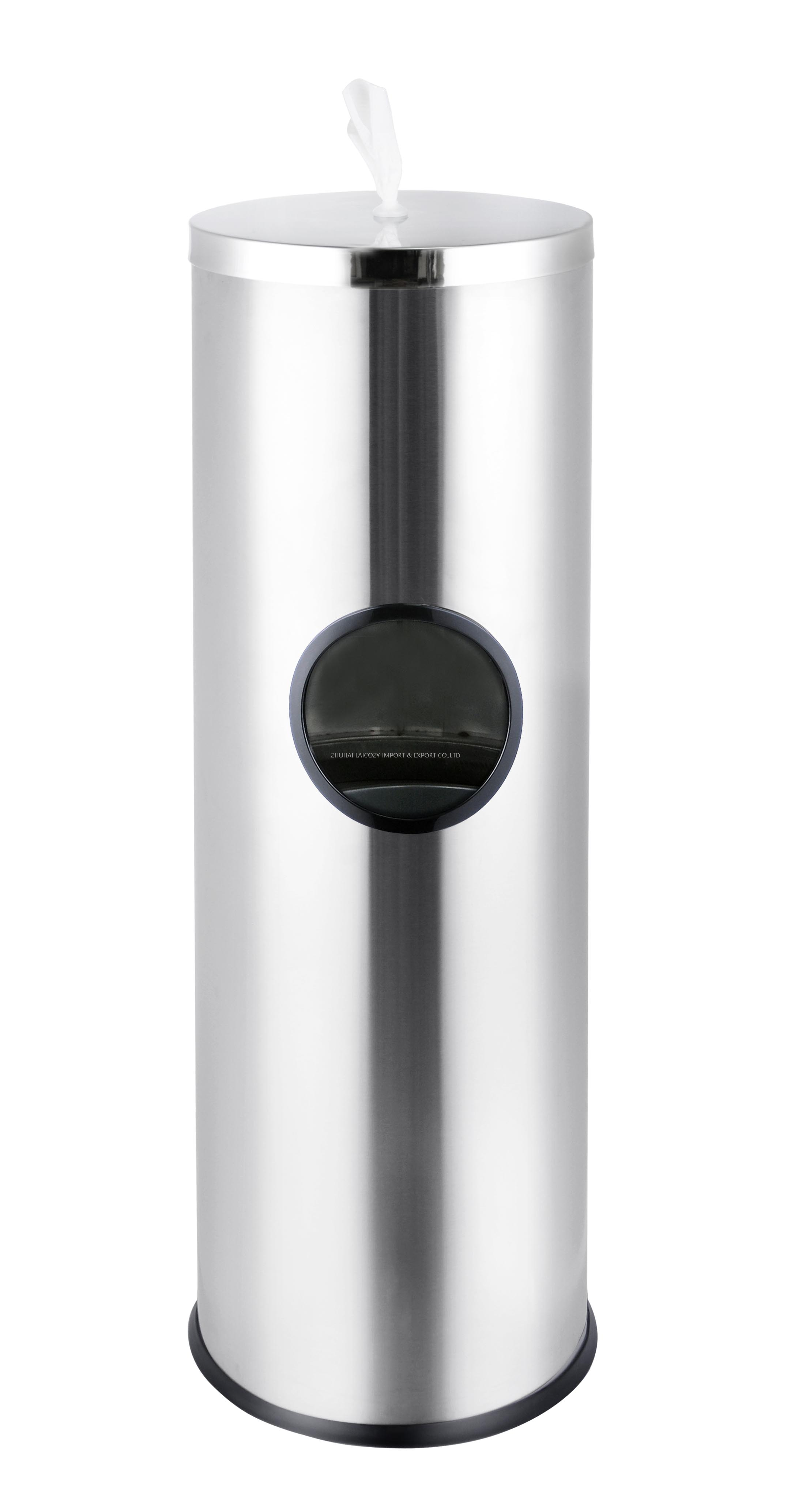 Stainless Steel Floor Standing Gym Wet Wipes Dispenser Stand from China