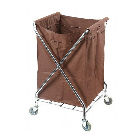 stainless steel X frame laundry cart