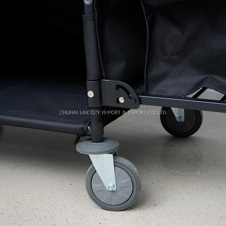 Light Weight Fabric Construct Housekeeping Cleaning Cart For Hotel
