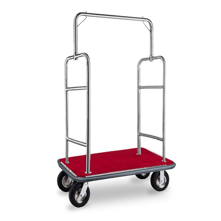 Deluxe 304 Stainless Steel Luggage Cart for Five Star Hotel from