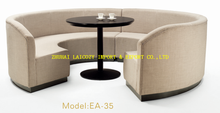 Hotel Restaurant Modern Types of Corner Design C Shaped Round Upholstered Sofa